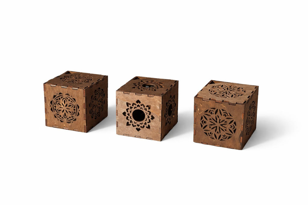Luce d’Incanto – Set Portacandele Artigianali con 3 Candele LED Incluse